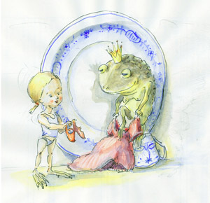 "Renate und die Kröte tauschten ihre Kleider." (c) 2008 Ekkehart Müller