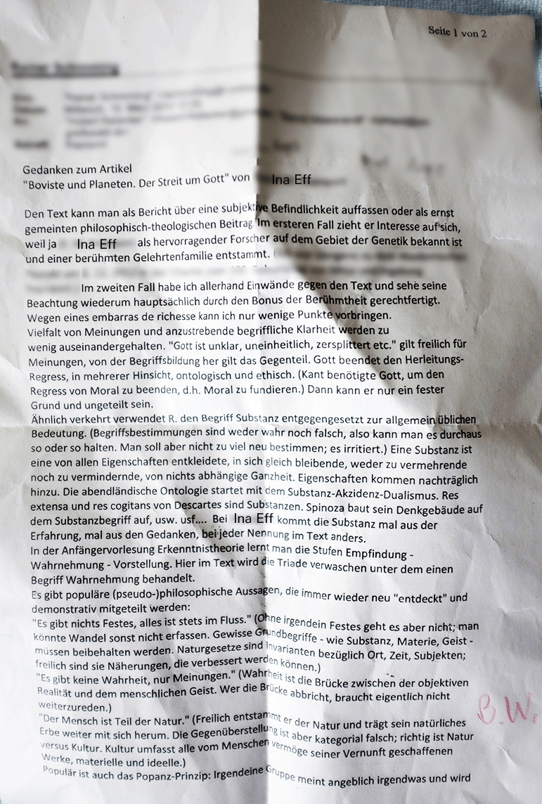 Kritik an Boviste und Planeten